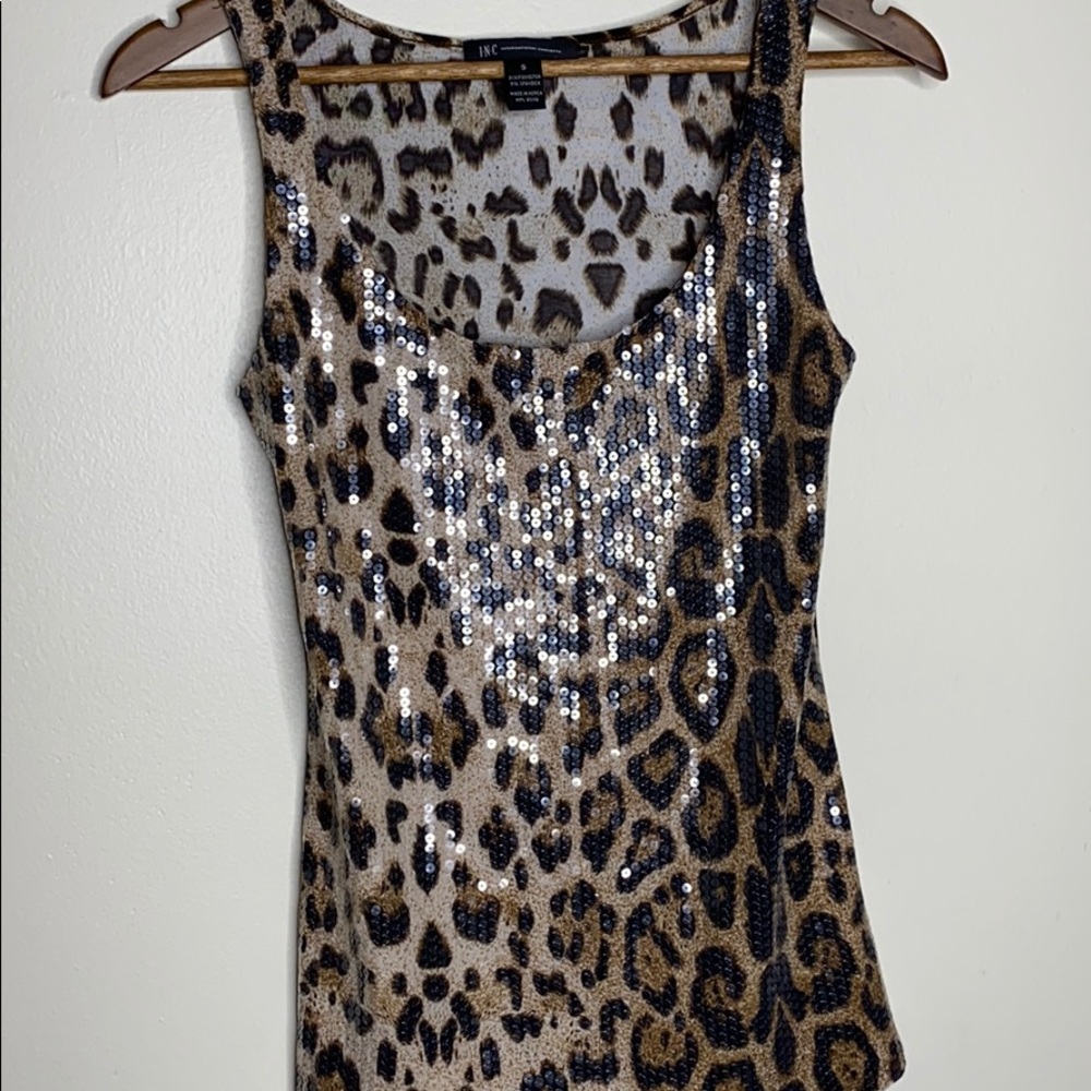 INC Leopard Print Tank